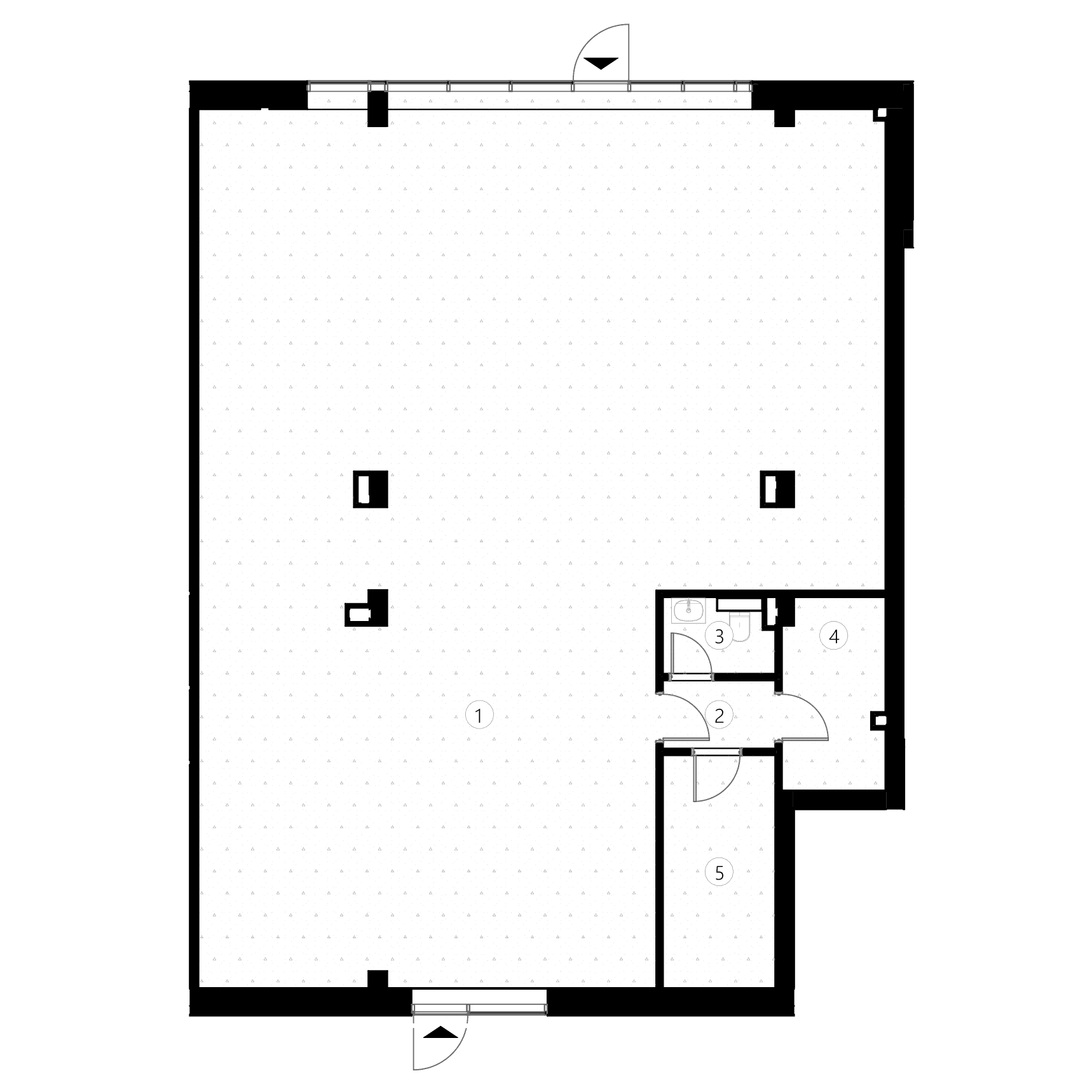 Plan apartament Bloc A - Spatiu Comercial 2
