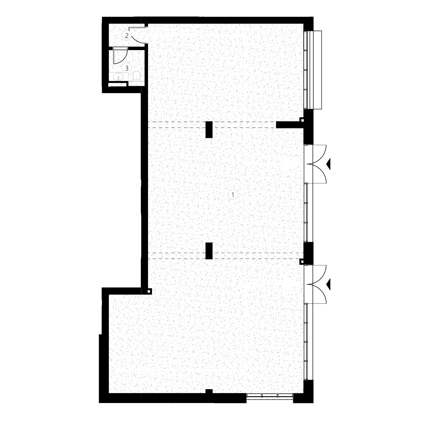 Plan apartament Bloc F - Spatiu Comercial 3